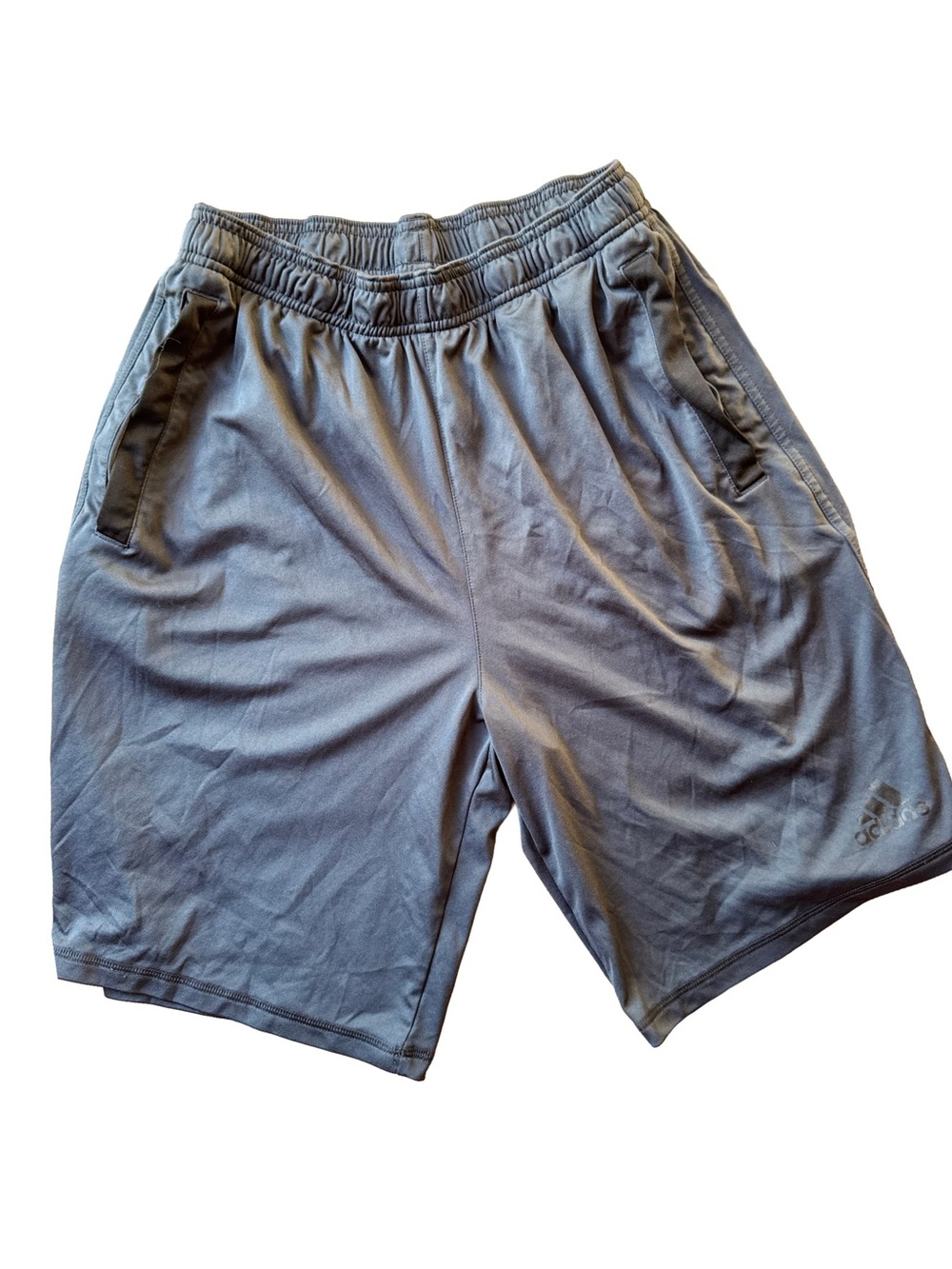 adidas Climalite Men's Charcoal Athletic Shorts with Black Trim